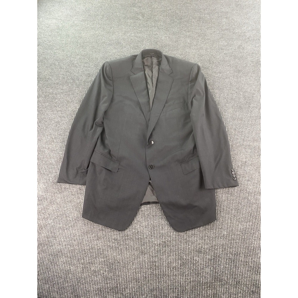 Ermenegildo Zegna Suit Jacket 48 L Gray Solid Designer Luxury Multiseason Italy